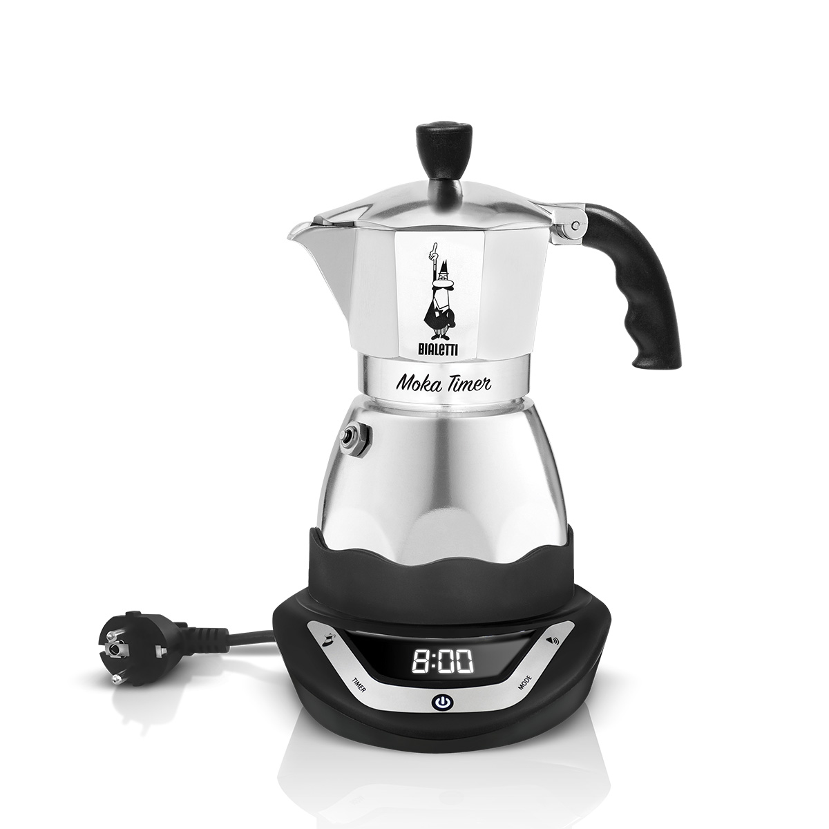 Электрическая гейзерная кофеварка Биалетти Moka Timer 3