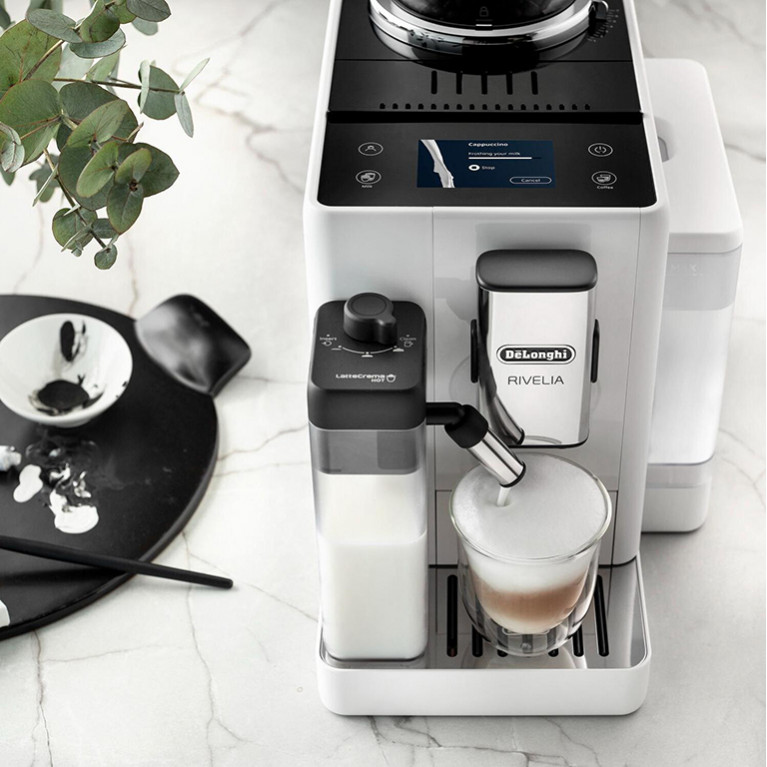 Кофемашина автоматическая DeLonghi EXAM440.55.W Rivelia Perfetto белый